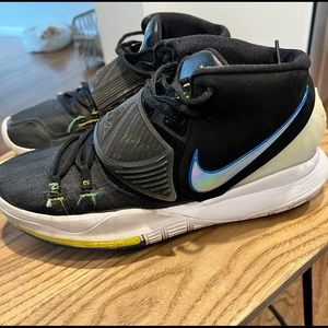 Nike Kyrie 6 Black Soar Dynamic Black Yellow Shoes Irving BQ4630-004 Size 8.5